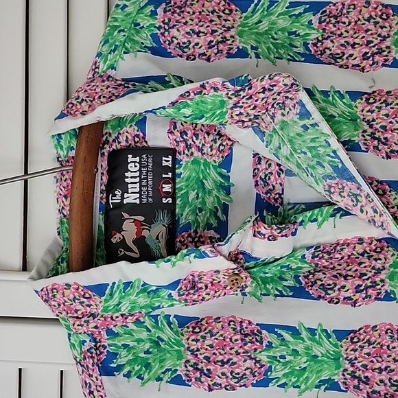 The Nutter Pineapple Striped Collared Tee - Picture 2 of 8